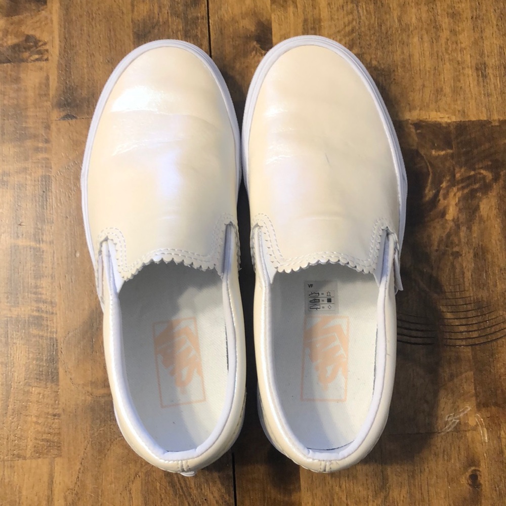 Scalloped iridescent Vans